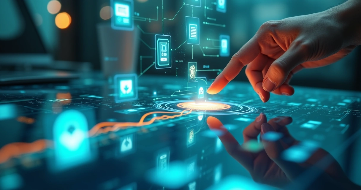 Painel digital com gráficos e fluxos automatizados 