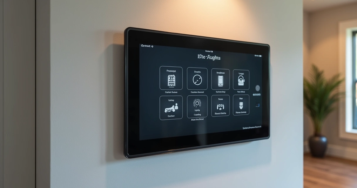 Home automation panel in a luxury house in Orlando 
