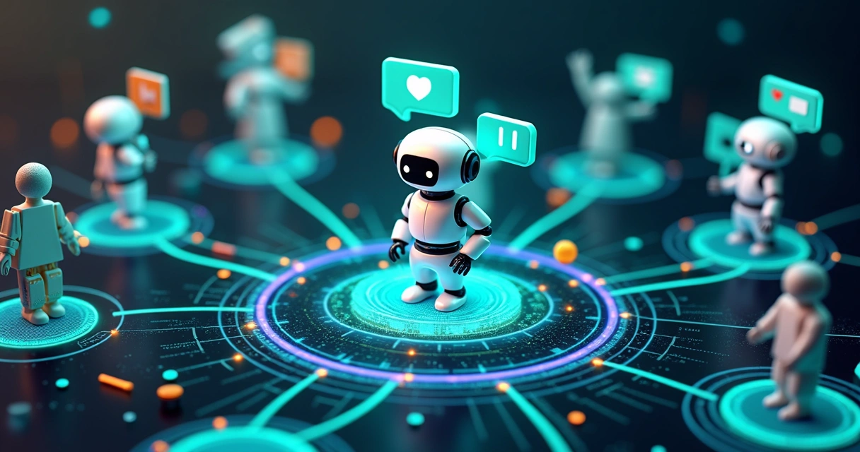 Chatbots representando automação em marketing digital