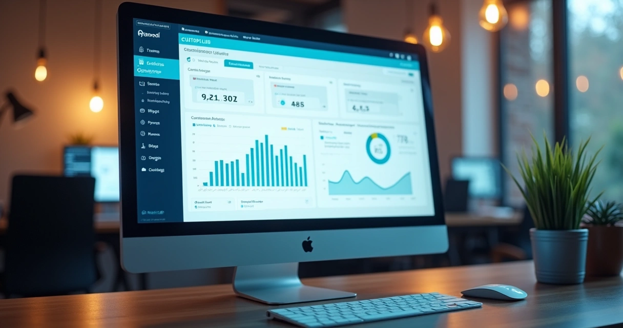 Pantalla de computadora mostrando panel de automatización de club de beneficios