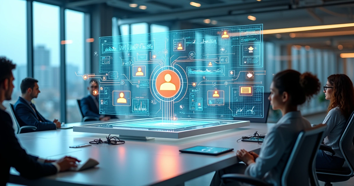 Interface holográfica de automação comercial envolvendo estudantes EAD em ambiente futurista 