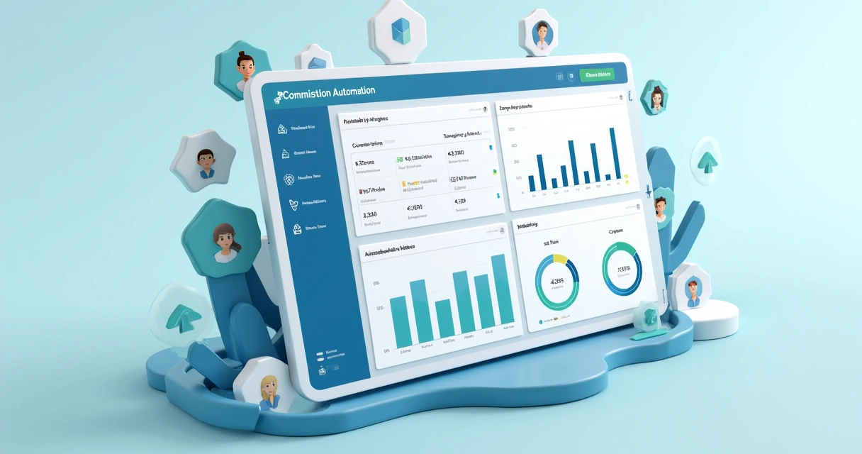 Automação de comissionamento em interface digital, gráficos e diferentes perfis de parceiros 