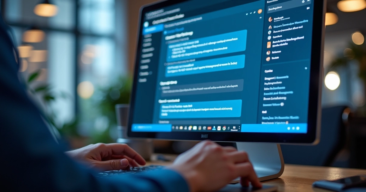 Automação de mensagens diretas no LinkedIn sendo configurada por um analista. 