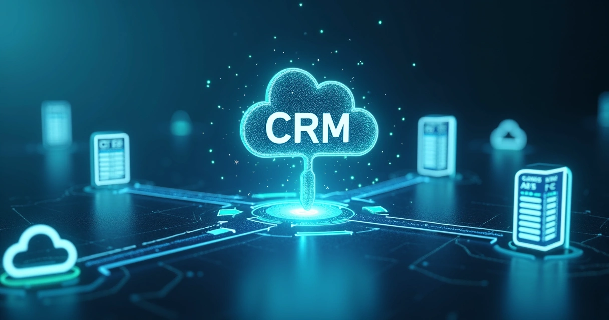 Fluxo de automação de dados integrando CRM e APIs 
