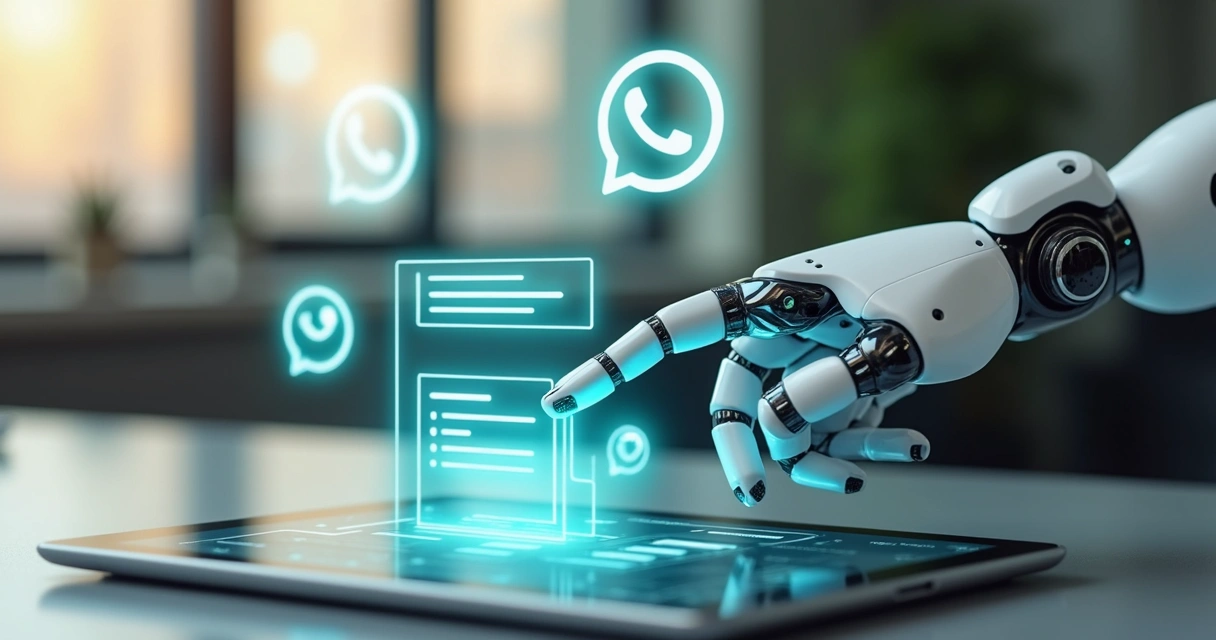 Automação no CRM Kanban mostrando bot programando mensagens no WhatsApp