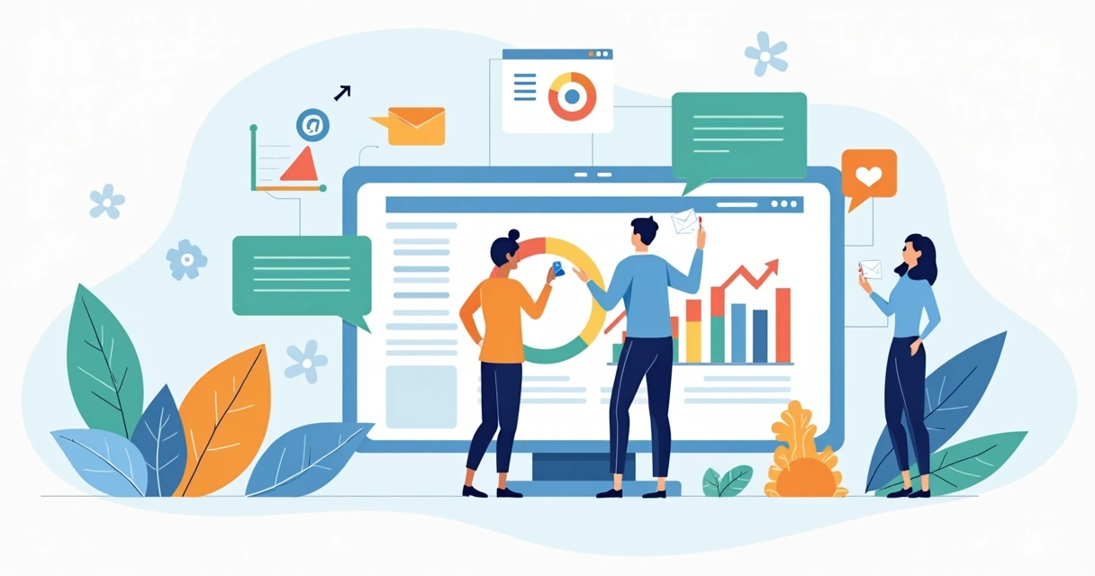 Tela de automação CRM destacando funil de vendas visual e automações de marketing 