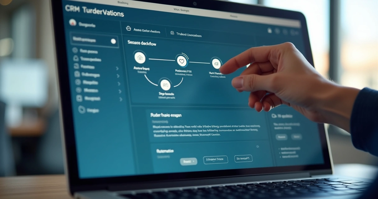 Tela de CRM com automações configuradas