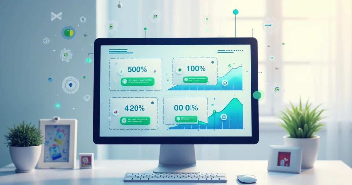 Automação visualizada em marketplace, com cupons digitais em destaque