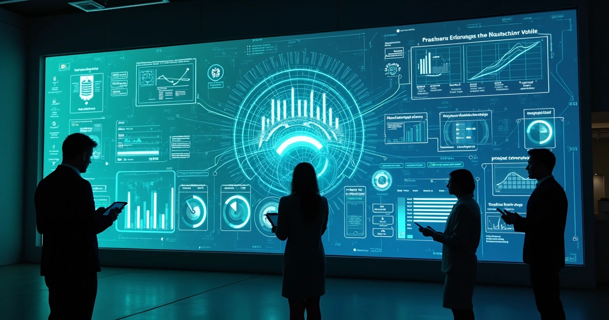 Painel digital exibe automação de dados integrados na empresa 