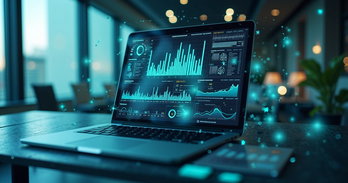 Representação visual de automação com dados interligados entre sistemas empresariais 