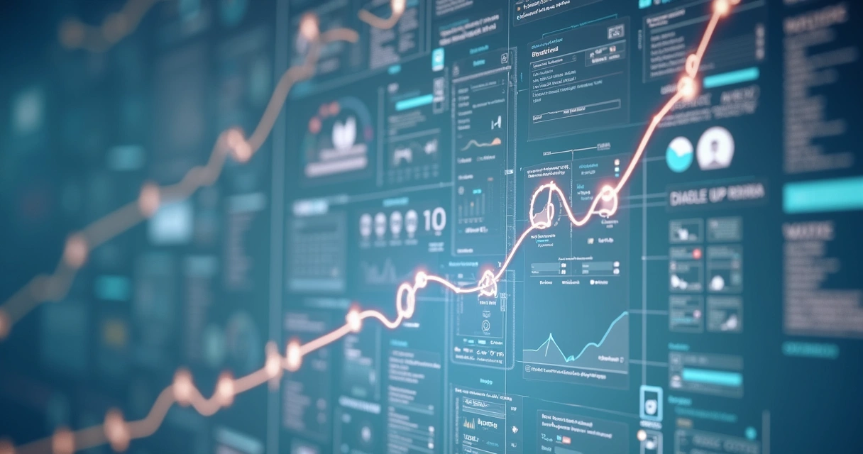 Dashboard de automação mostrando fluxo de leads e dados se conectando 
