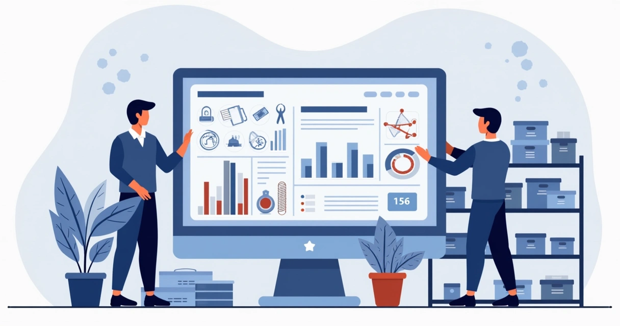 Painel digital mostra controle de estoque de peças técnicas