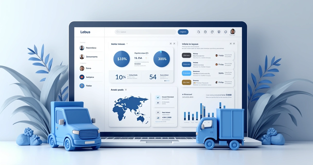 Plataforma digital mostrando automação do faturamento logístico