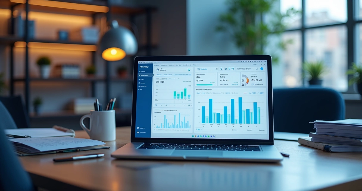 Processo automatizado de contas a pagar com gráficos e computador 