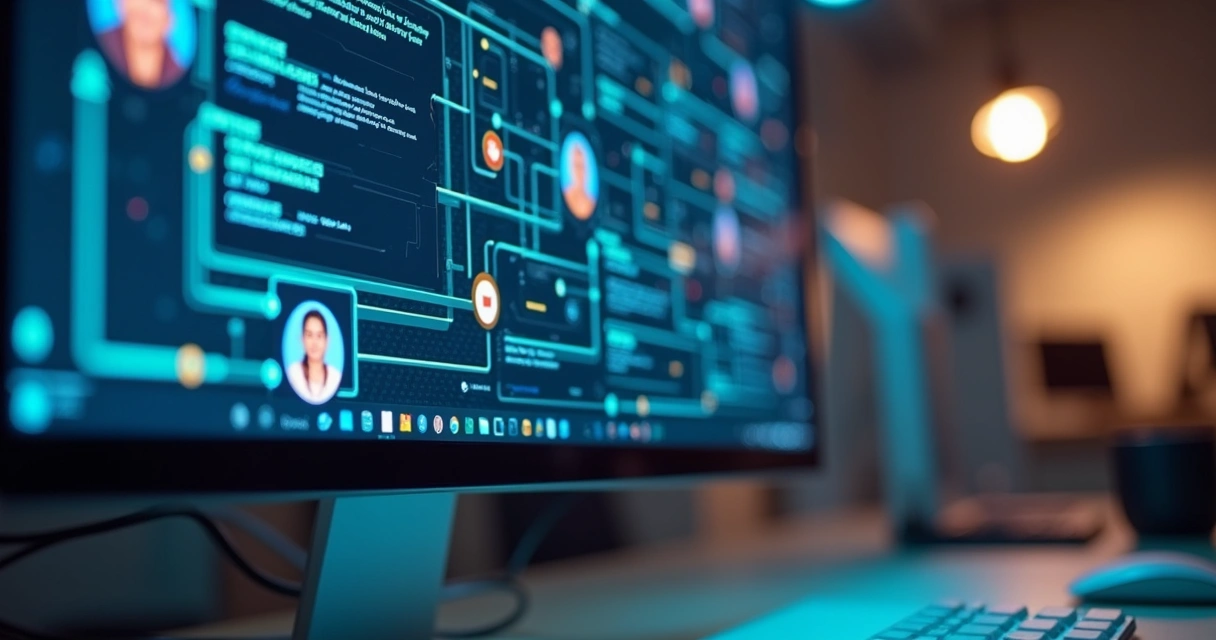 Sistema automatizado acelerando o fluxo de comunicação empresarial 