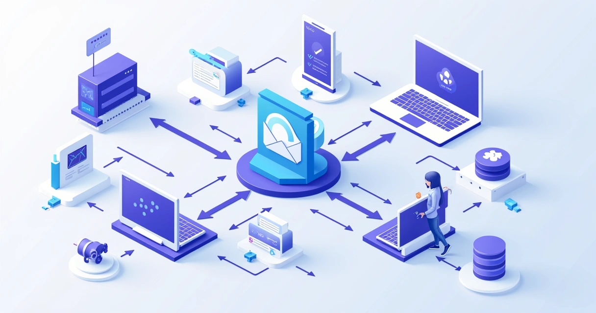 Diagrama de fluxo de automação em SaaS 