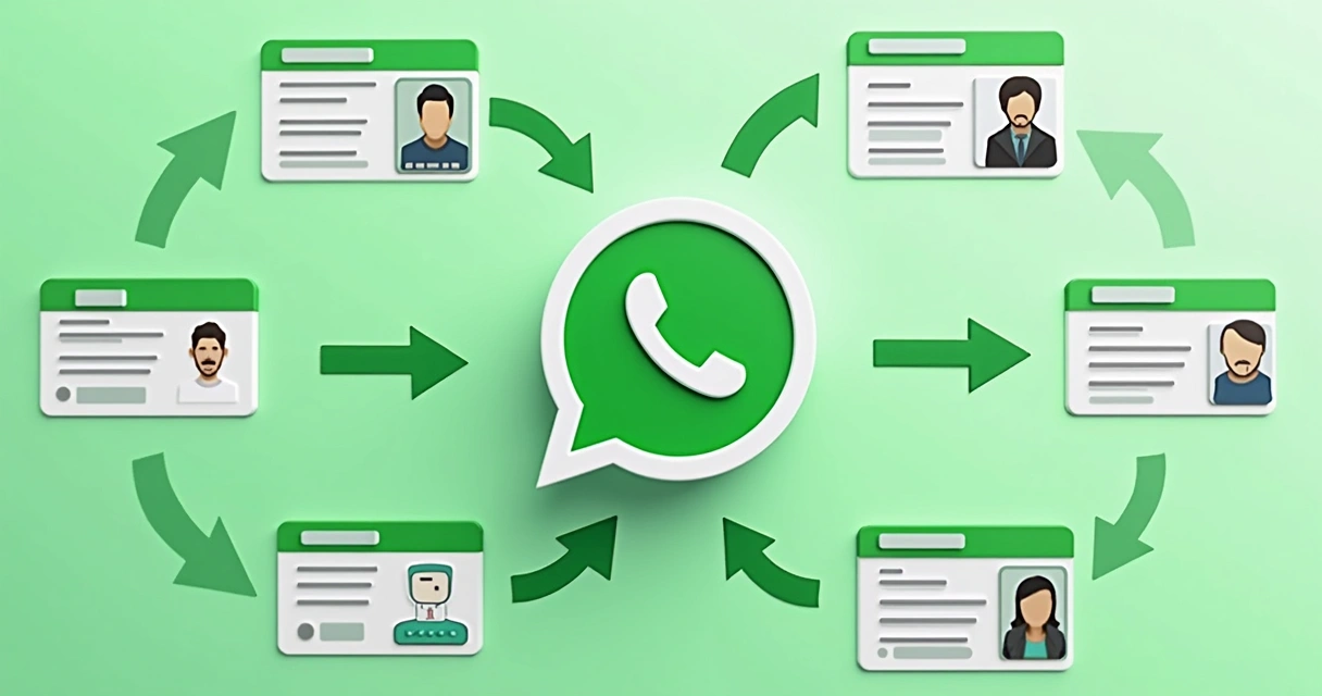 Fluxograma mostrando automação de mensagens no WhatsApp Business 