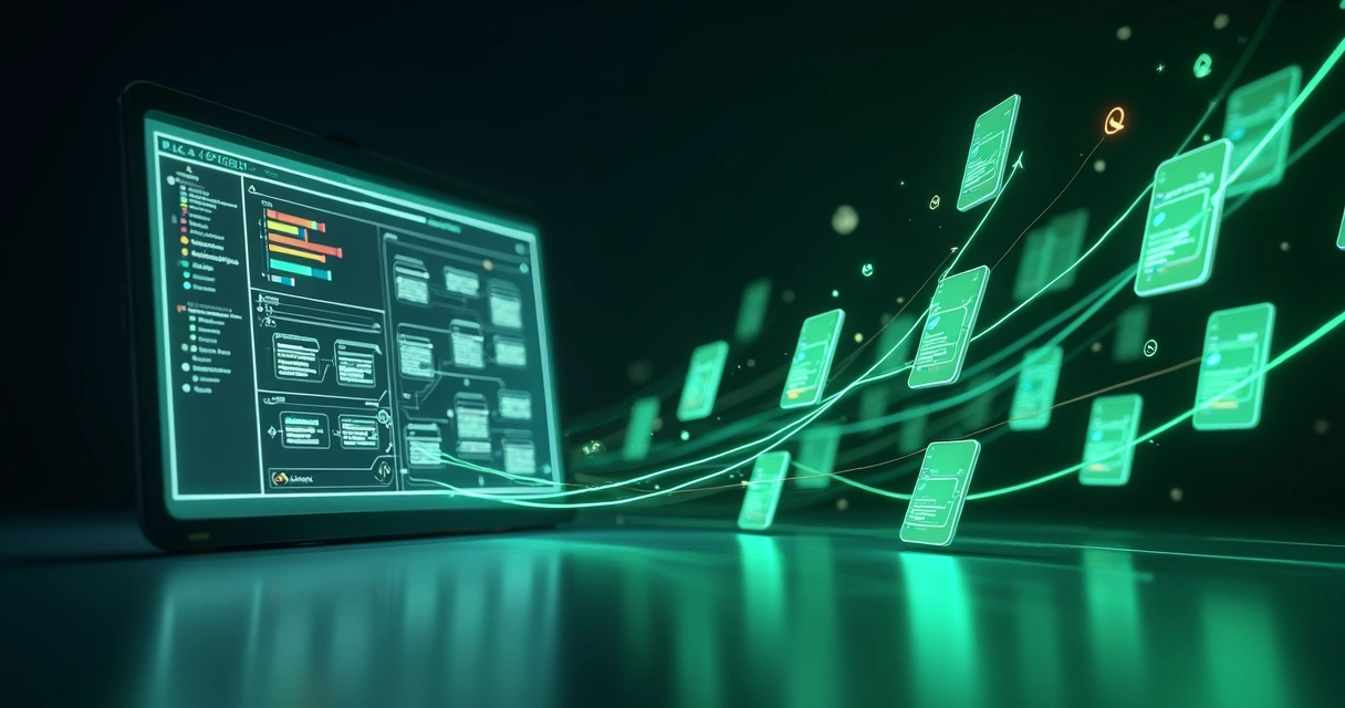 Fluxo automatizado de follow-up conectando CRM visual a conversas no WhatsApp 