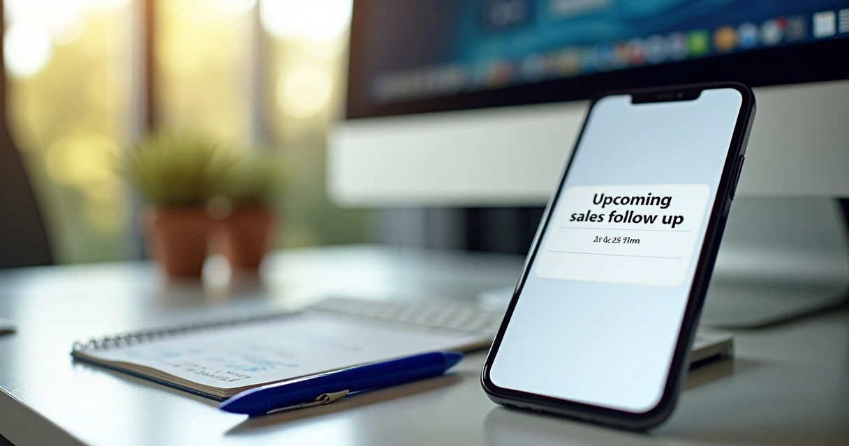 Alerta de follow-up automático em smartphone 
