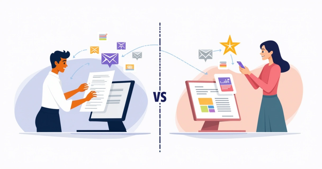Ilustração de automação para B2B e B2C