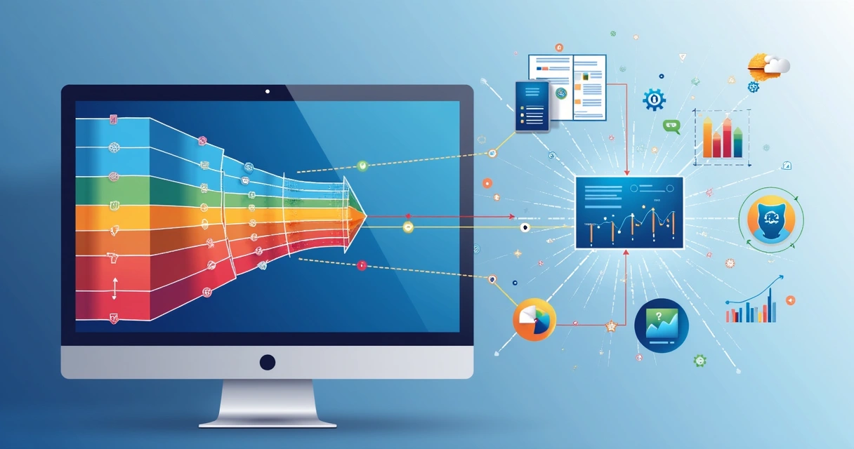 Fluxo automatizado de vendas em sistema CRM Dynamics com etapas conectadas por setas 