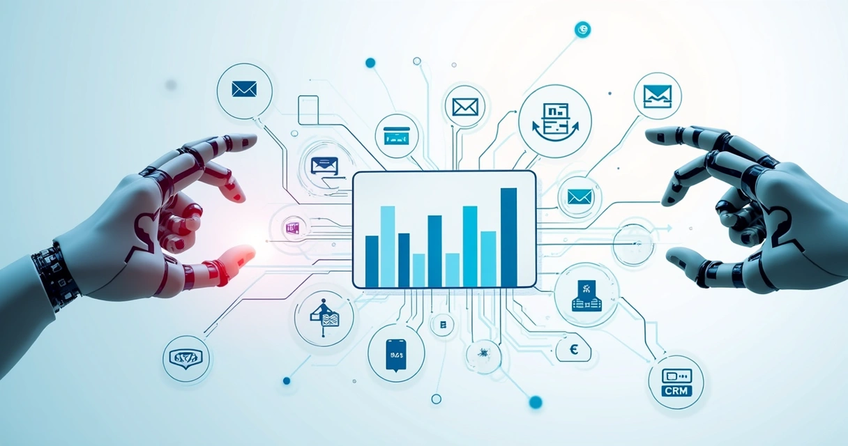 Representação visual de automação de marketing