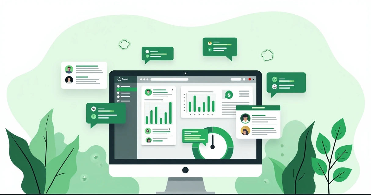 Interface de automação de gestão de pedidos WhatsApp com gráficos