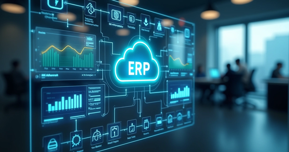 Painel digital de integração entre bancos e ERP com gráficos de fluxo de caixa 