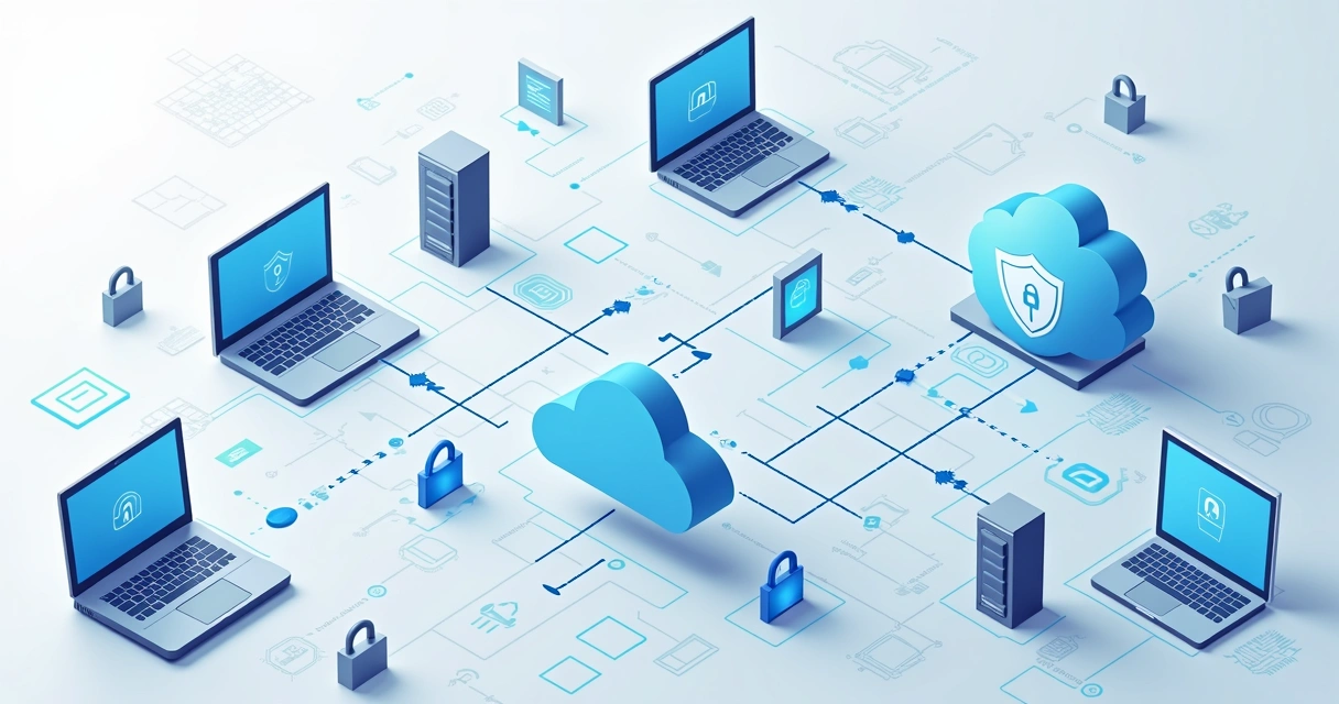 Fluxo de dados entre sistemas integrados com IA em nuvem privada 