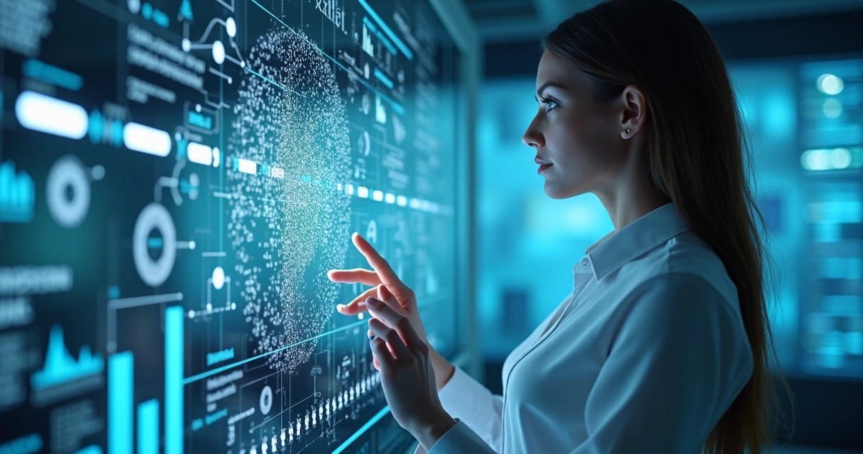 Automação e IA em processo de SEO com gráficos 