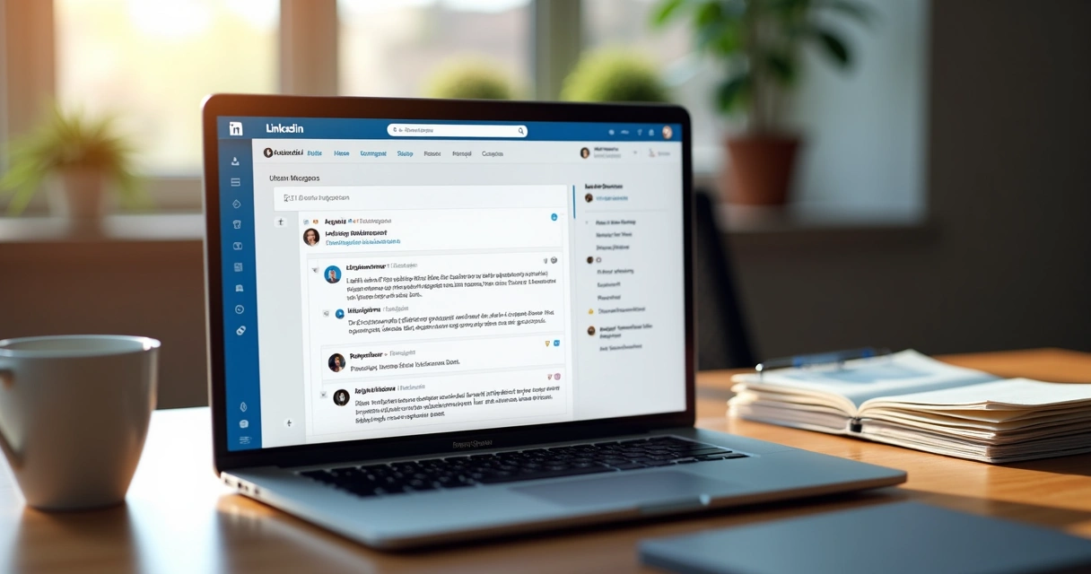 Dashboard de automação mostrando mensagens personalizadas sendo enviadas no LinkedIn.