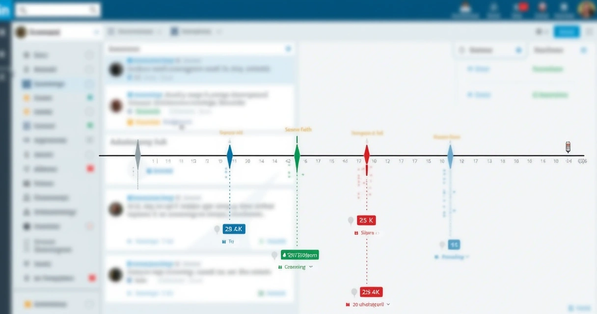 Gráfico ilustrando intervalos automáticos em automação LinkedIn 