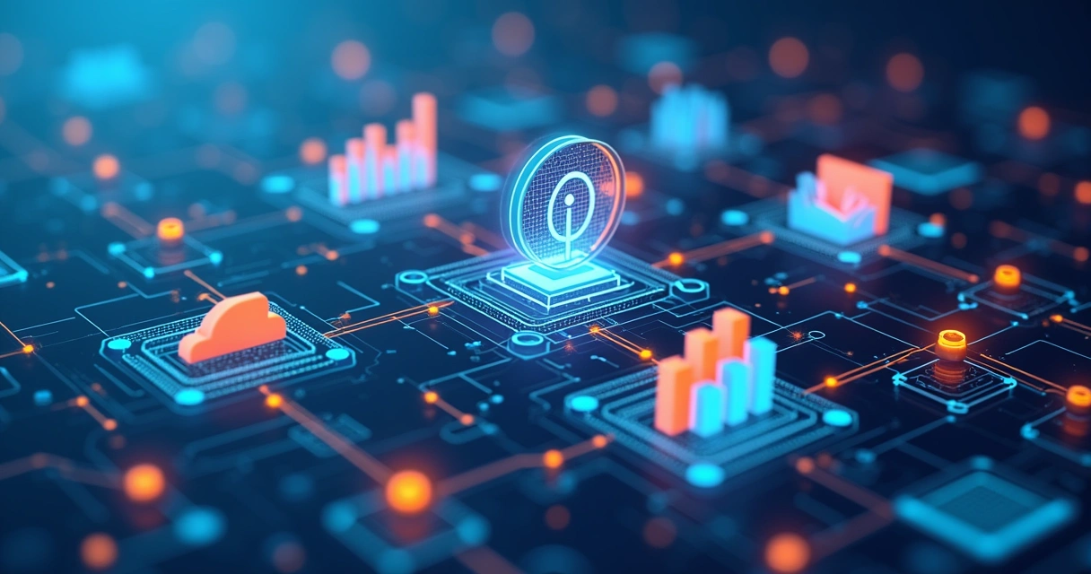 Fluxo automatizado de e-mails e leads em tela digital 