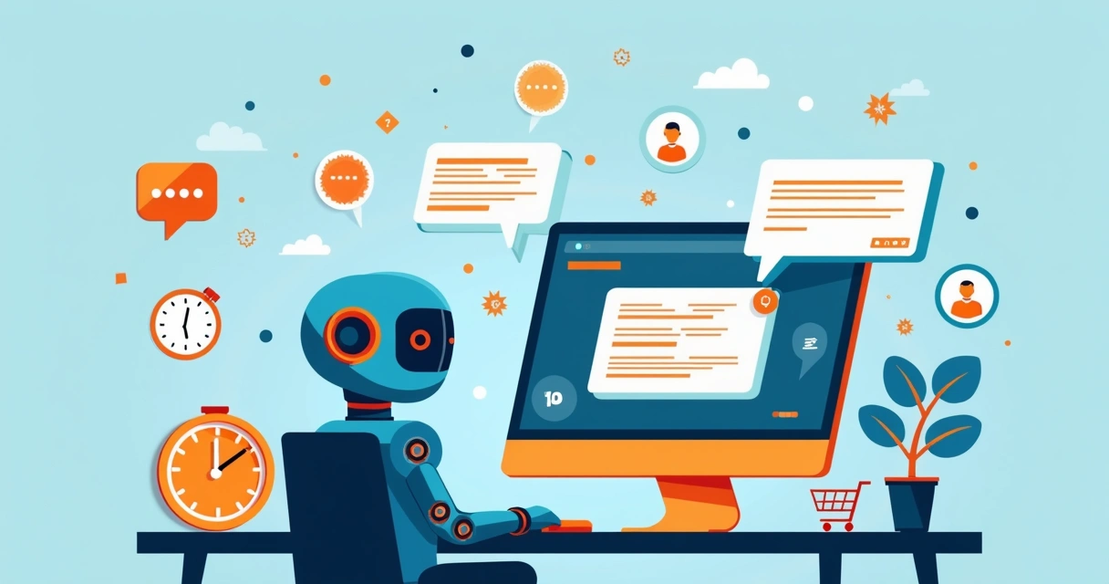 Robô enviando mensagens automáticas para clientes