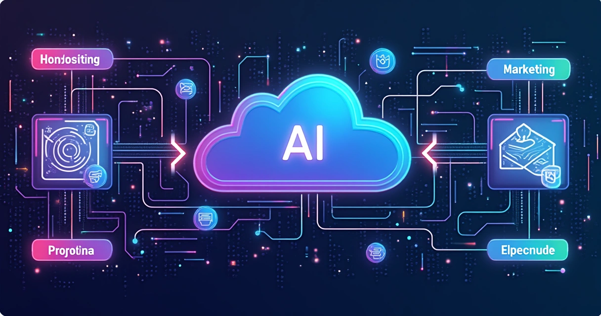 Fluxo visual de automação e IA aplicados ao marketing digital com MCP. 