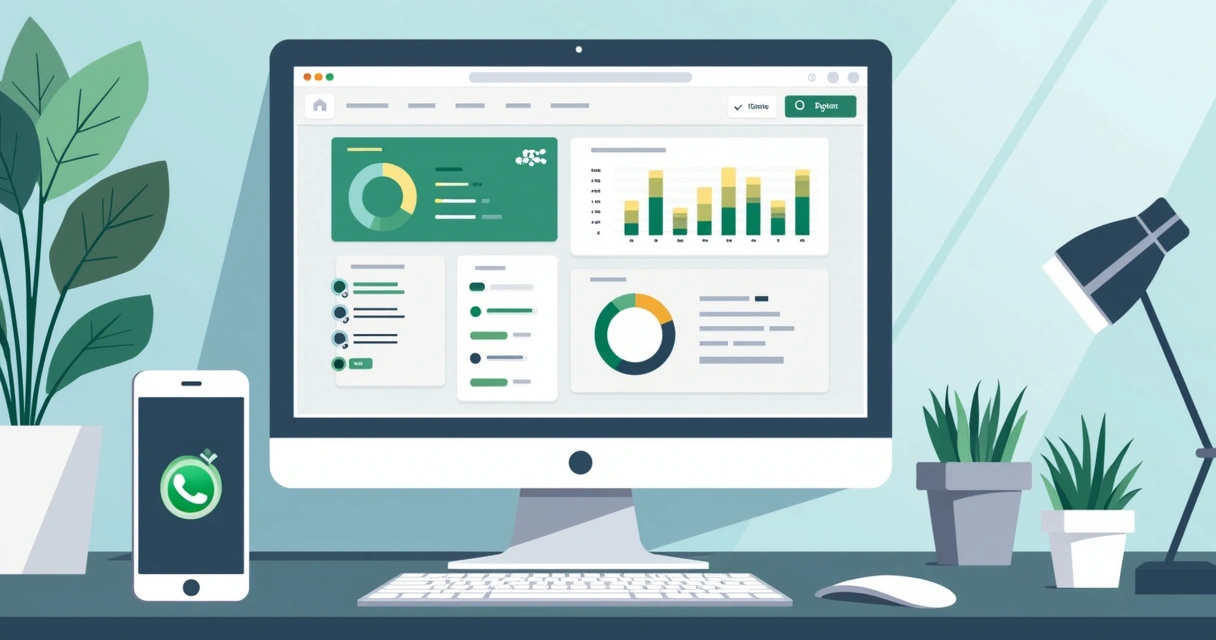 Interface de automação de mensagens de cobrança, com dashboards e WhatsApp integrado 