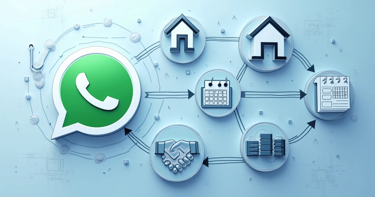 Fluxo digital de atendimento automatizado para imobiliária no WhatsApp 