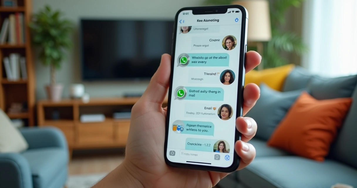 Automação de mensagens imobiliárias chegando em smartphone 