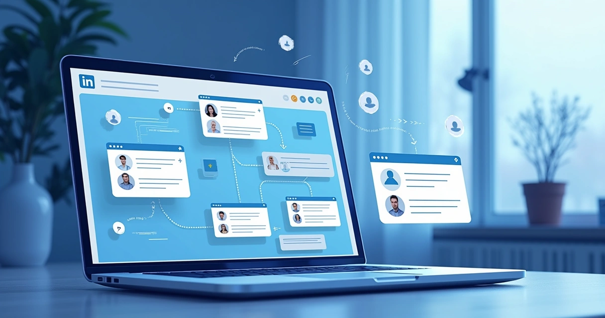 Fluxo automatizado de mensagens no LinkedIn e entrada de leads em CRM 