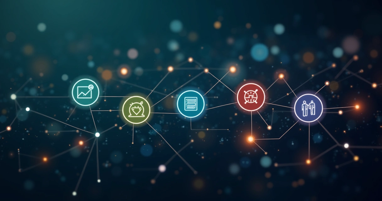 Fluxograma digital ilustrando automação e nutrição de leads 