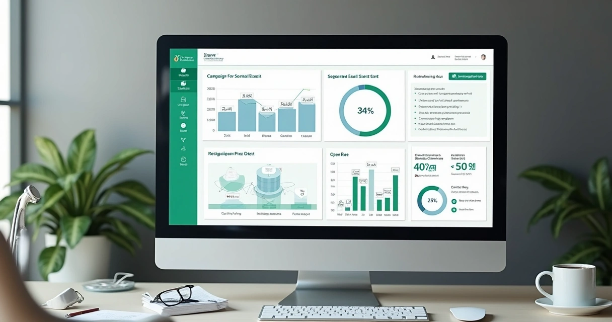 Dashboard de automação de marketing odontológico 