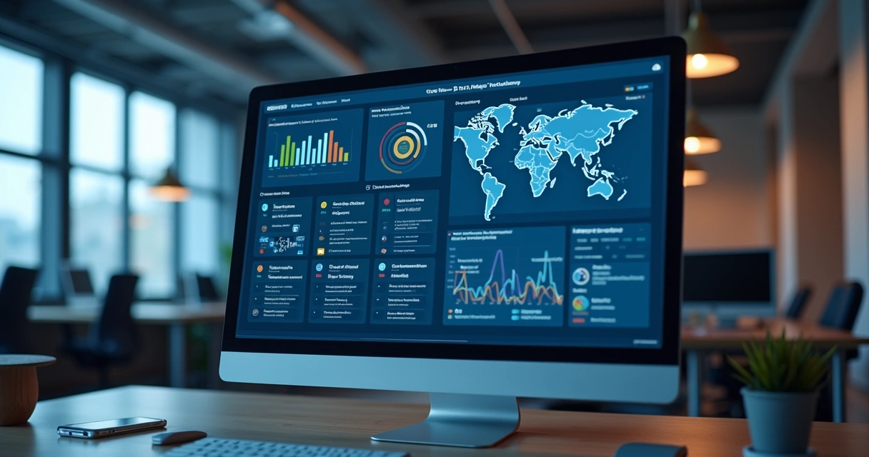 Painel digital mostrando chatbot em ação e satisfação do cliente 