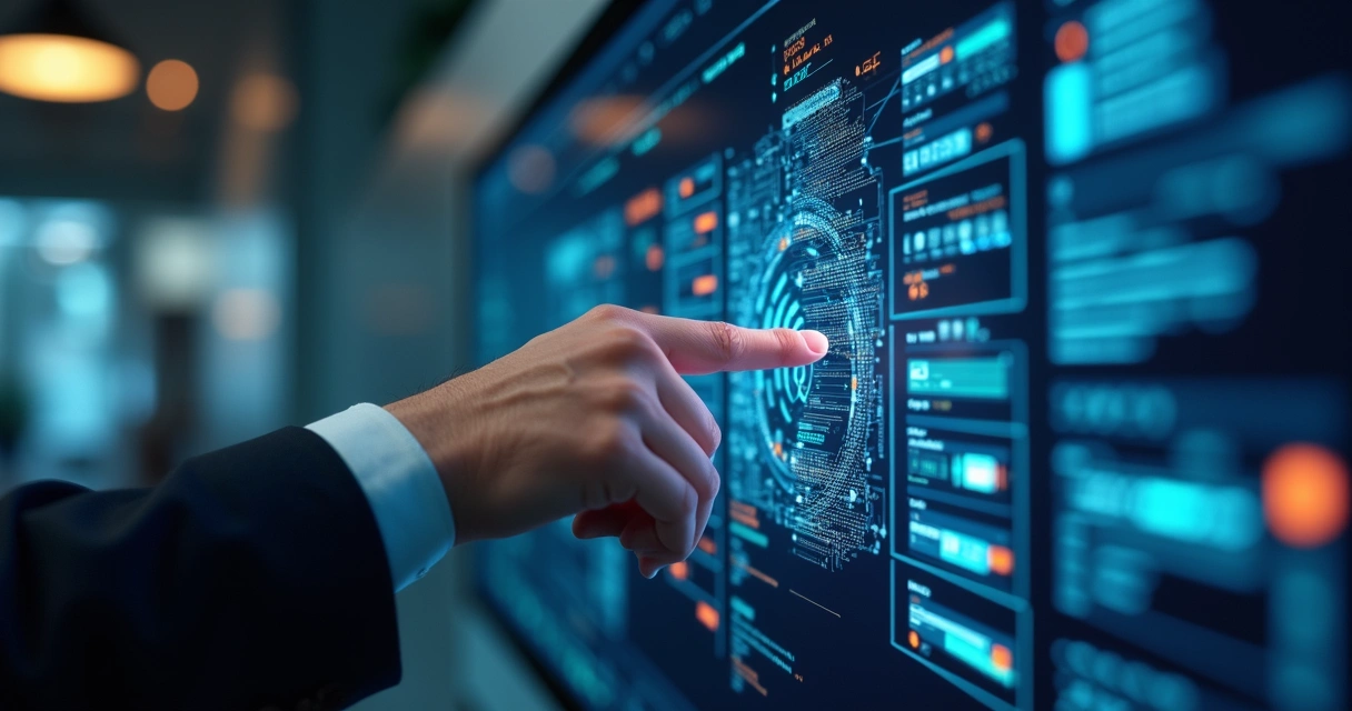 Tela de automação digital conectando clientes e mensagens 