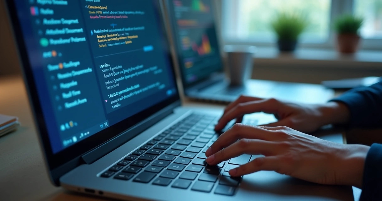 Tela de computador mostrando automação de processo jurídico com inteligência artificial 