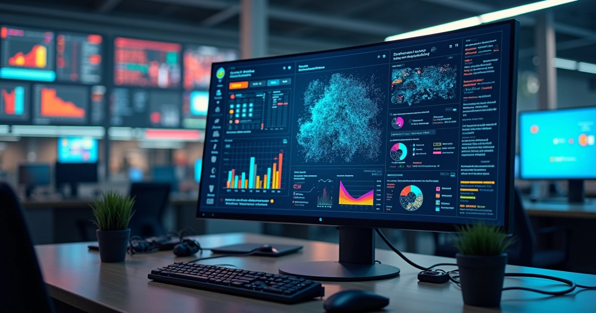 Monitor com automação de processos e alertas 