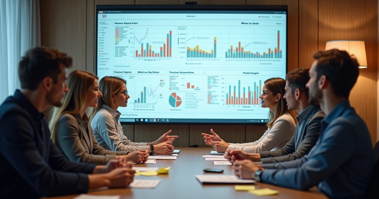 Equipe analisando automação de processos de atendimento 