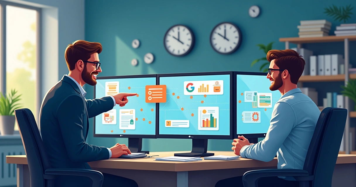 Fluxo automatizado de tarefas em escritório de contabilidade