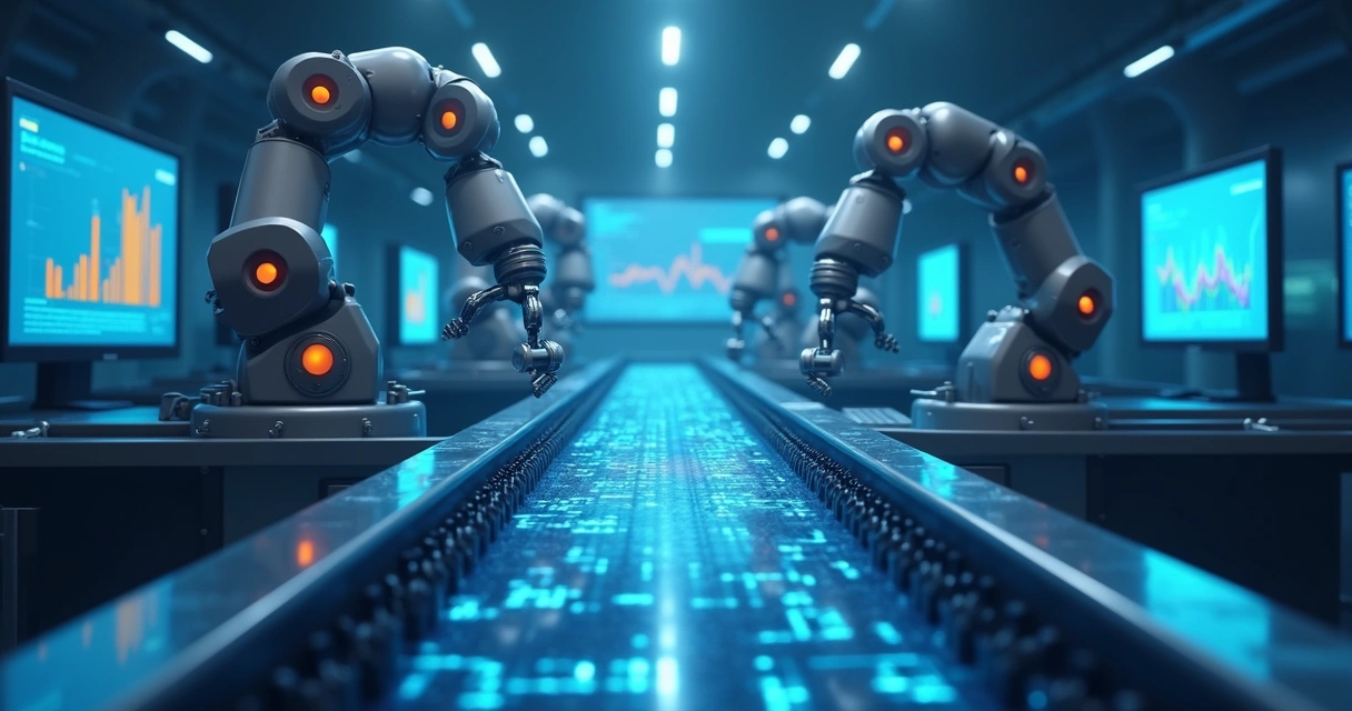 Fluxo de automação monitorando e processando dados em tempo real 