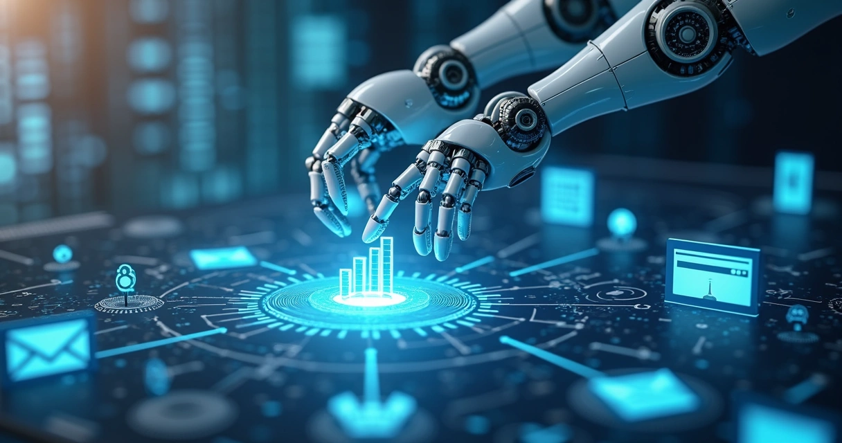 Fluxo de automação disparando múltiplas tarefas digitais