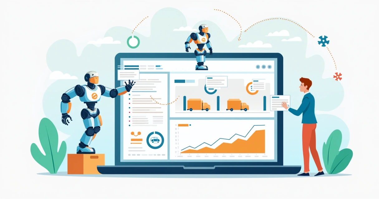 Fluxo automatizado de pedidos e estoques em um painel digital